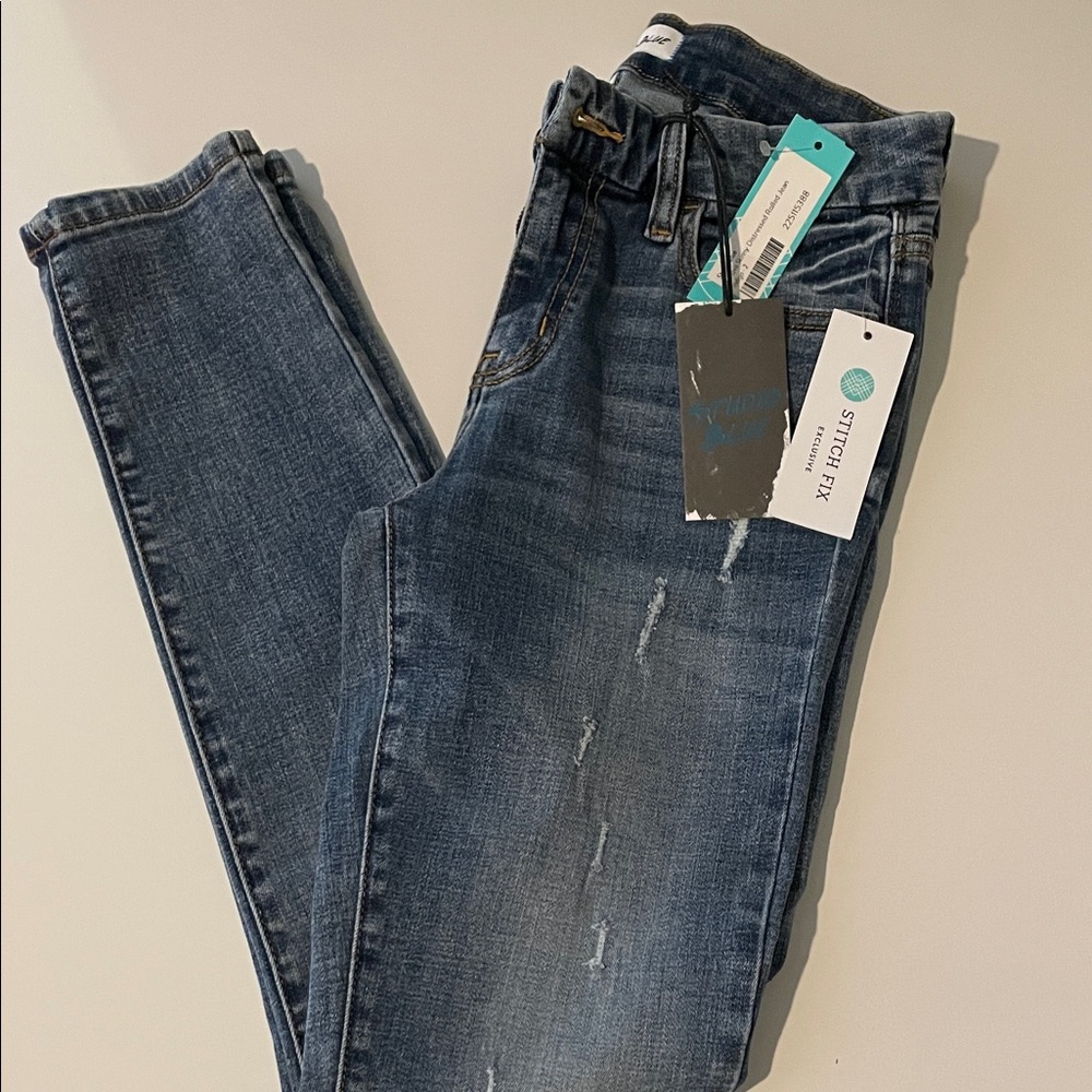 Stitch Fix Women's Distressed Denim Skinny Jeans size 26